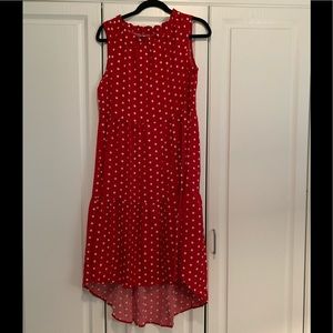 New Red and White polka dot dress M/L